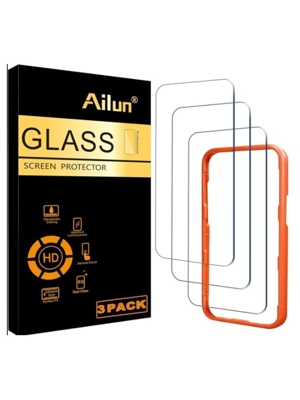 3 Pack Screen Protector for iPhone 16 Pro Max Tempered Glass